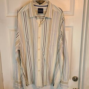 (813) Tommy Bahama Men's Long Sleeve Casual Shirt, Size: 2XL Color: White